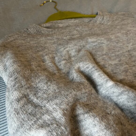 Light Grey Soft Oversized Slouchy Sweater - Picture 4 of 4